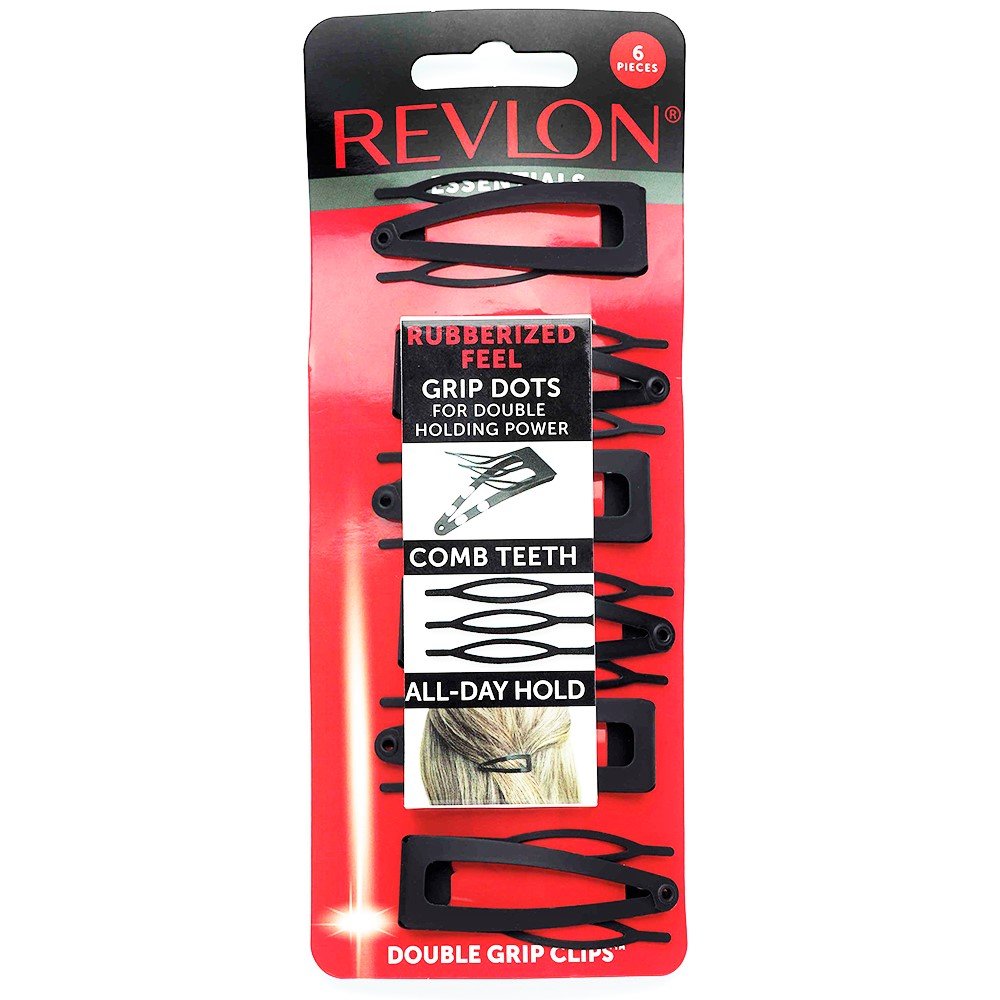 REVLON Double Grip Hair Clips, 6 Count