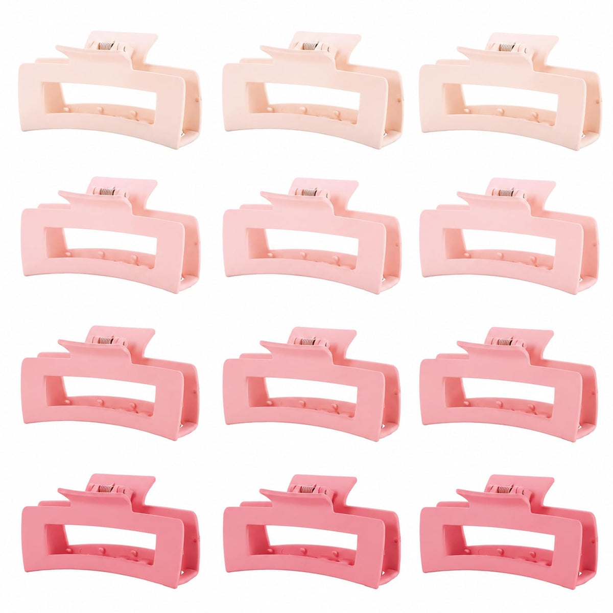 12 Pack Medium Hair Claw Clips for Women 3.5" Strong Hold Non-Slip Claw Clips for Thick Thin Hair