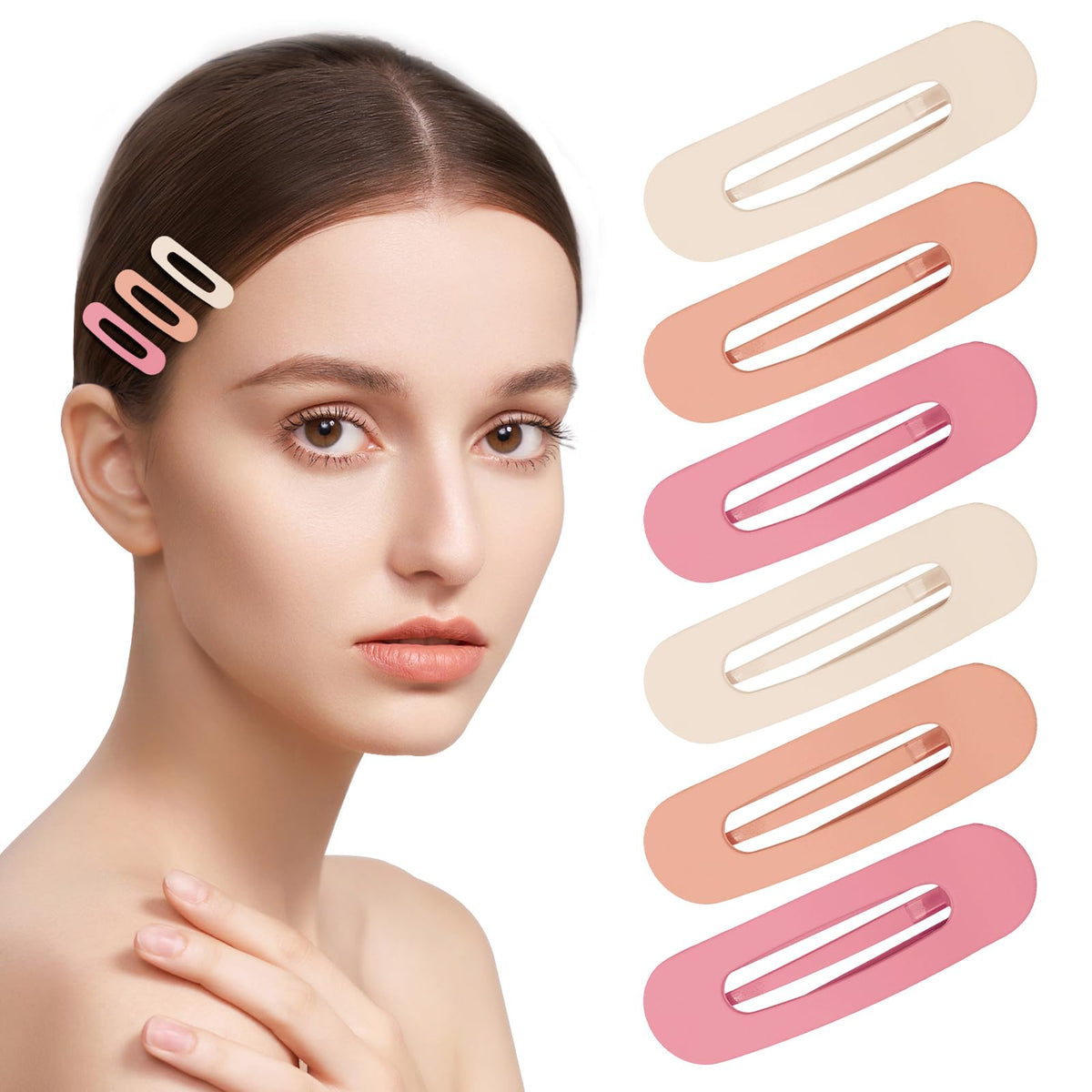Small Flat Hair Clips for Women Down Clips for Thin Hair Accessories 6Pcs