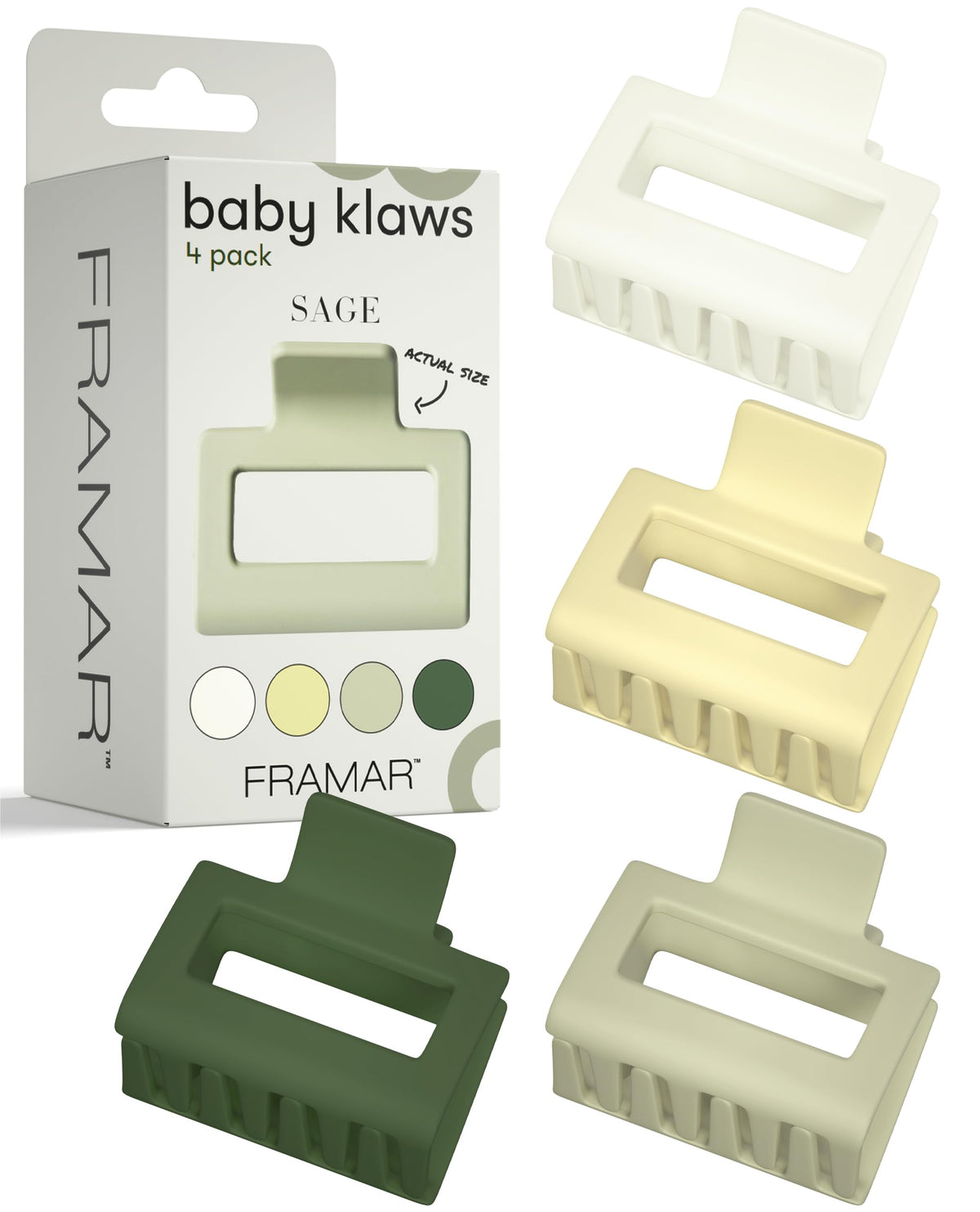 FRAMAR Extra Large Claw Clips For Thick Hair, Hair Claws Pack, Hairclips