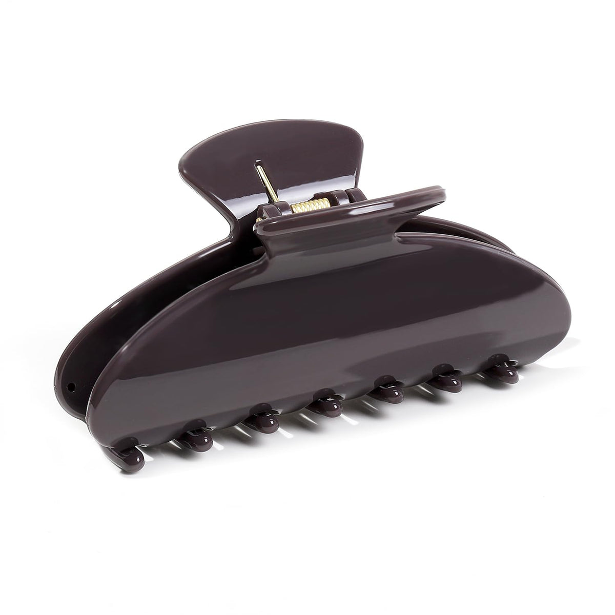 2 Acetate Hair Claw Clip for Women, 3.8-Inch Black and White Polka Dot Big Hair Clips Strong Hold No Slip Claw Clips for Thick or Thin Hair