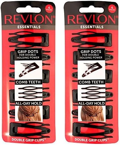 REVLON Double Grip Hair Clips, 6 Count