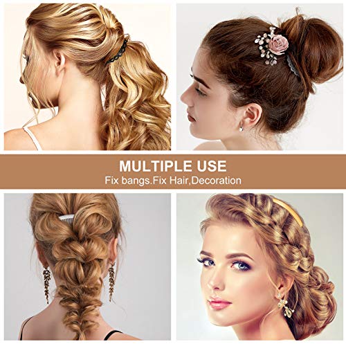 24 Pcs French Side Hair Twist Comb Accessories, 11/23 Teeth, Women