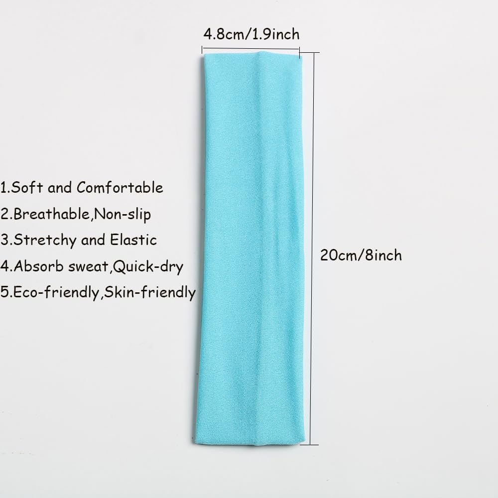 Yoga Sports Headbands for Women Girls,25PCS,Soft Elastic Stretch Athletic Headbands for Running Workout