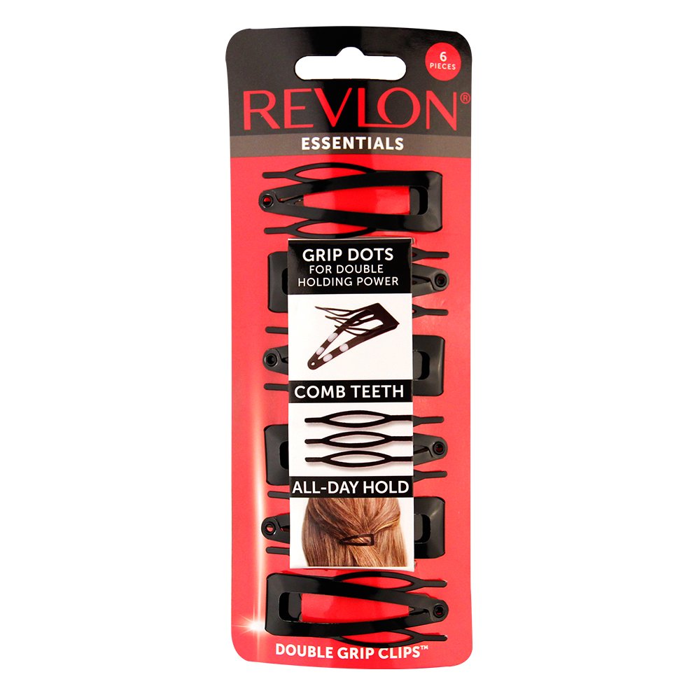 REVLON Double Grip Hair Clips, 6 Count