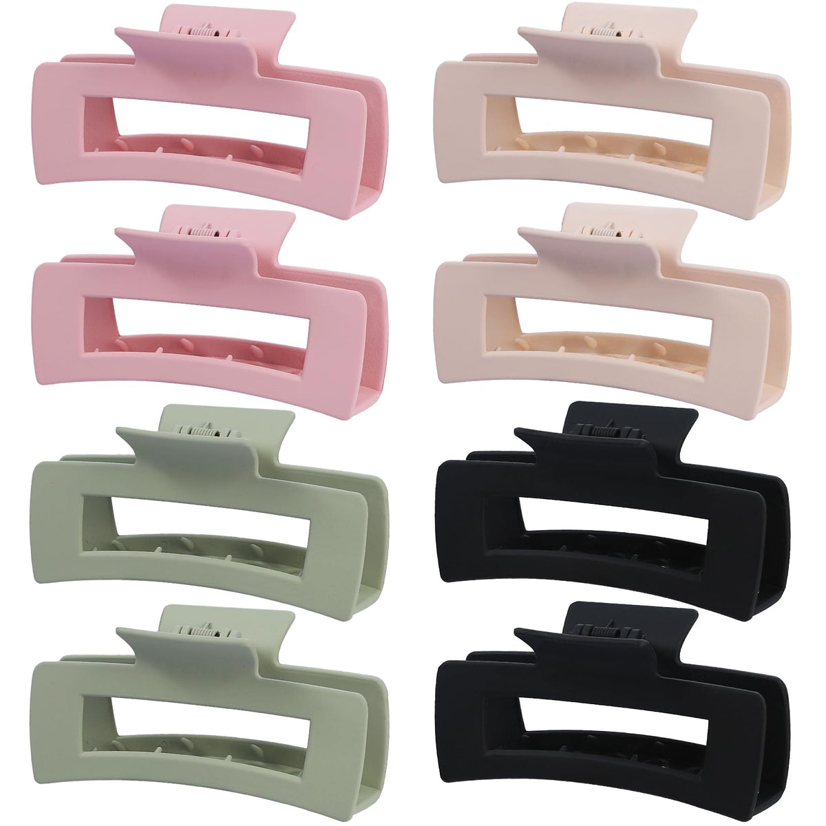 8 Pcs Large Hair Claw Clips 4.1 Inch Non-slip Matte Claws for Women