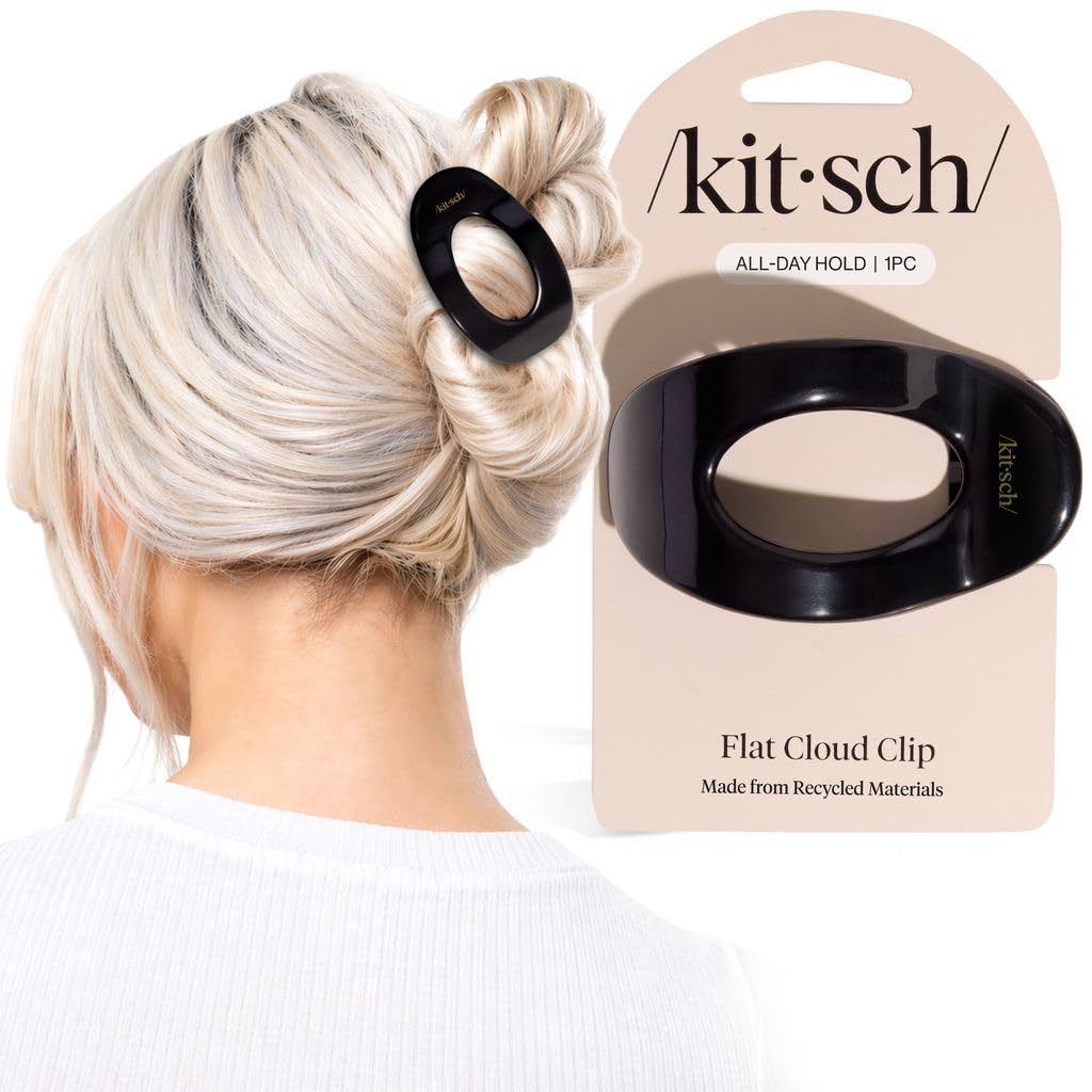 Kitsch Large Flat Claw Clip for Women - Tortoise, 1pc