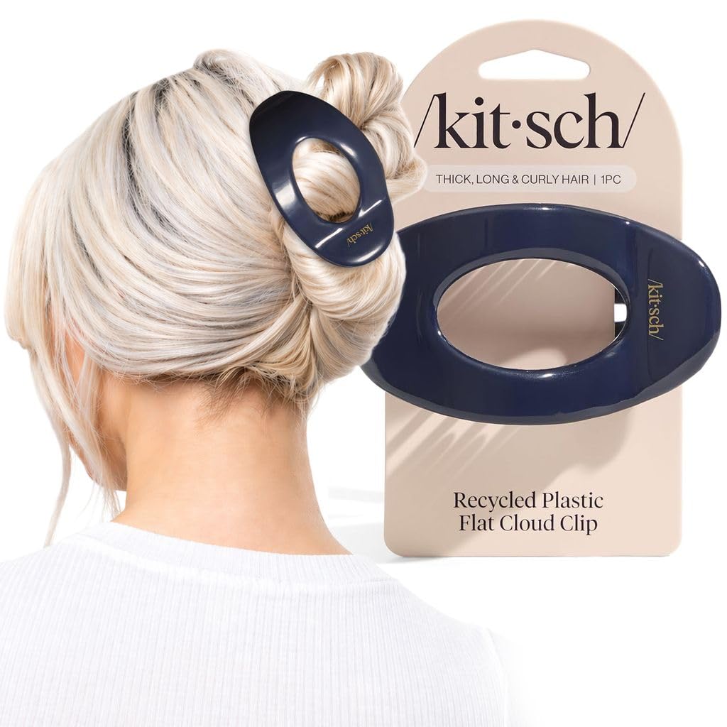 Kitsch Large Flat Claw Clip for Women - Tortoise, 1pc