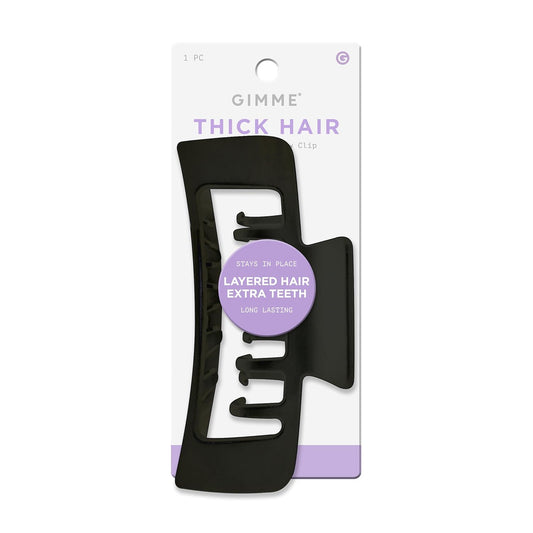 Gimme Beauty XL Rectangle Hair Claw Clip Duo, Black