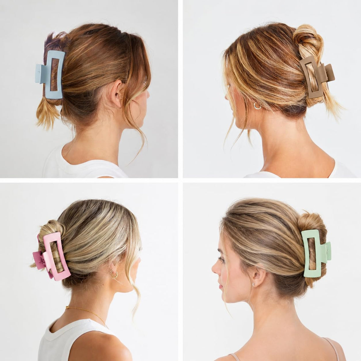 12 Pack Medium Hair Claw Clips for Women 3.5" Strong Hold Non-Slip Claw Clips for Thick Thin Hair