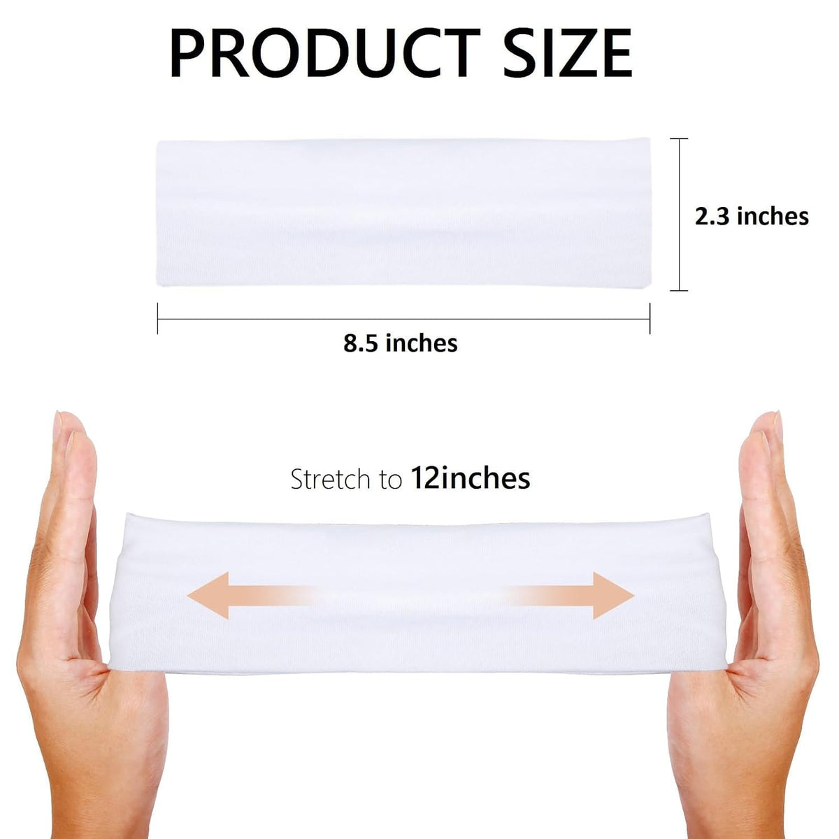 Elastic Non-Slip Soft Cloth Fabric Women's Headbands 16 Pack - Yoga, Running, Sports Hair Accessories in Black, Brown, Beige, Thick