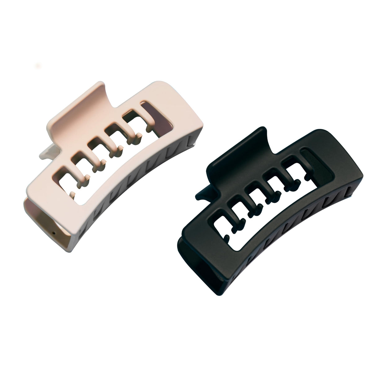 Gimme Beauty XL Rectangle Hair Claw Clip Duo, Black