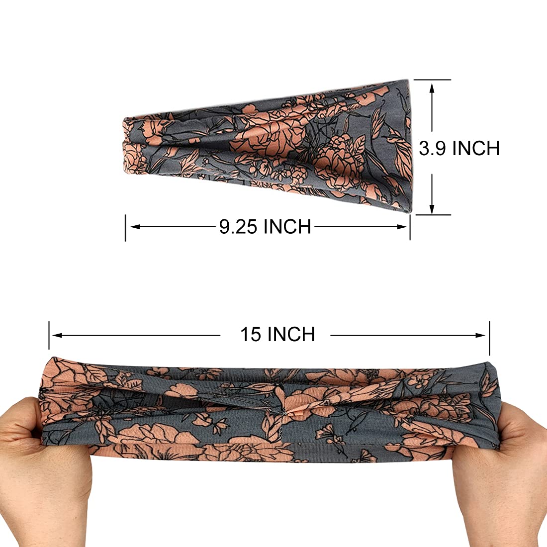 YONUF 6 Pack Headbands for Women, Boho Wide Head Bands & Hair Accessories