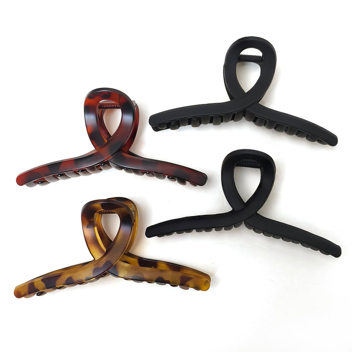 4.3 Inch Hair Claw Clips Large No Slip Big Matte Jaw Butterfly Clip for Thin Fine Thick Hair Women, 4 Pack