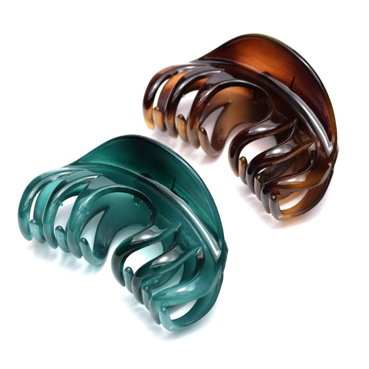 Youxuan 4 Inch Hair Claw for Women, Pretty Clip, Grip for Thick Hair, Coffee