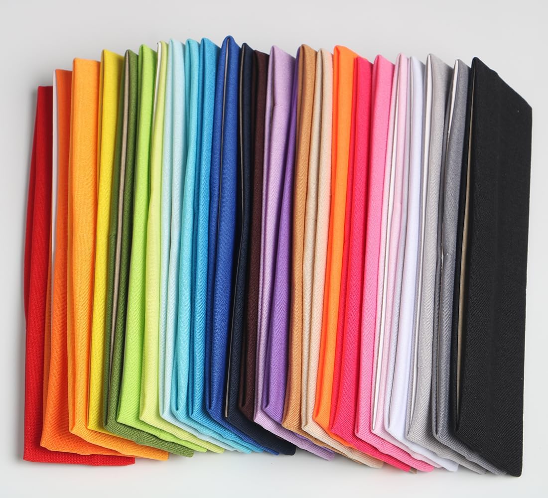 Yoga Sports Headbands for Women Girls,25PCS,Soft Elastic Stretch Athletic Headbands for Running Workout