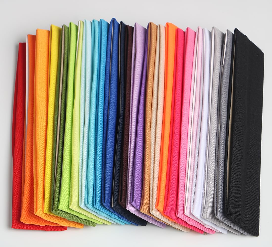 Yoga Sports Headbands for Women Girls,25PCS,Soft Elastic Stretch Athletic Headbands for Running Workout