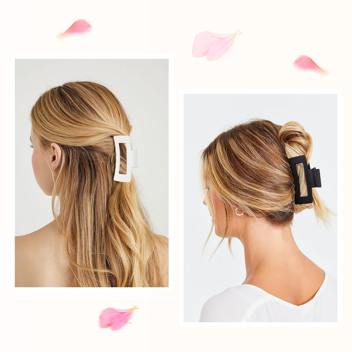 12 Pack Medium Hair Claw Clips for Women 3.5" Strong Hold Non-Slip Claw Clips for Thick Thin Hair