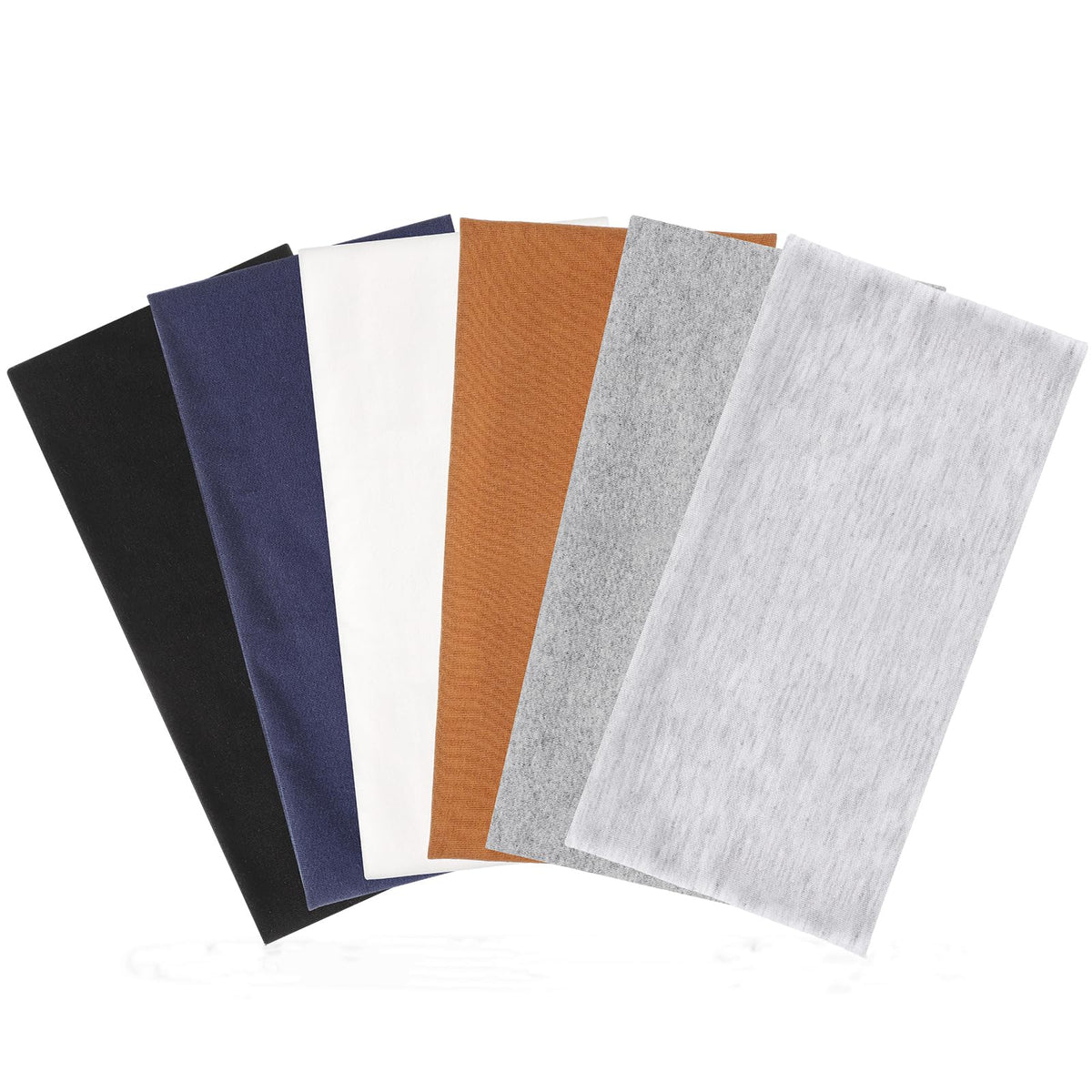 6 Pack Wide Cotton Headbands for Women, Non-Slip Workout Yoga Sports