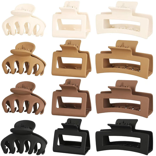 Small Medium Claw Clips for Women, 3 Styles Hair Clips for Thick Thin Hair