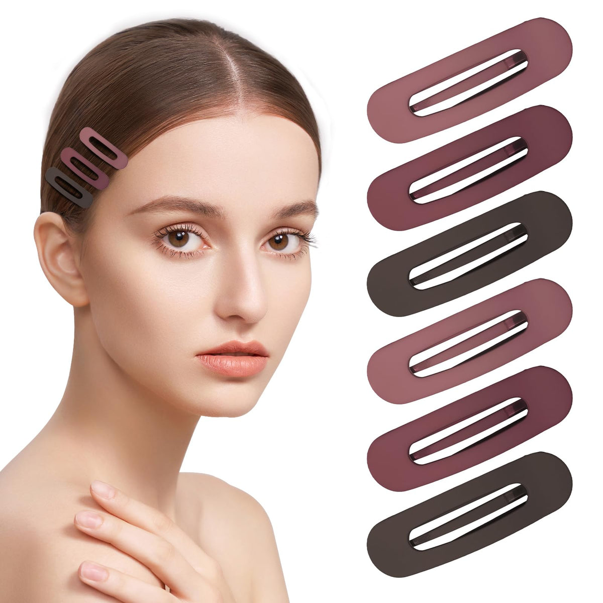 Small Flat Hair Clips for Women Down Clips for Thin Hair Accessories 6Pcs