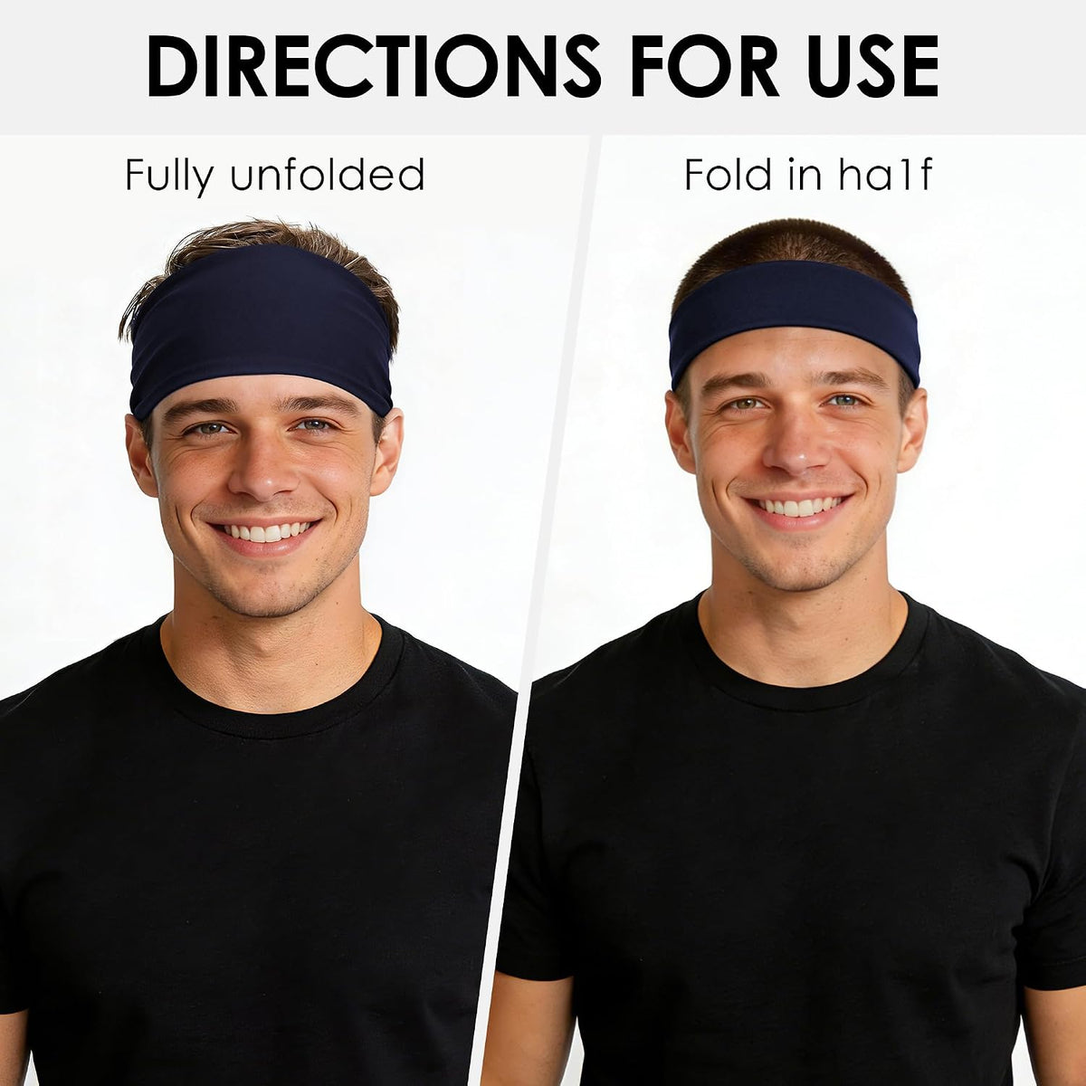 Sport Headbands for Men - 7 Pack Sweat Absorbent Running Headband