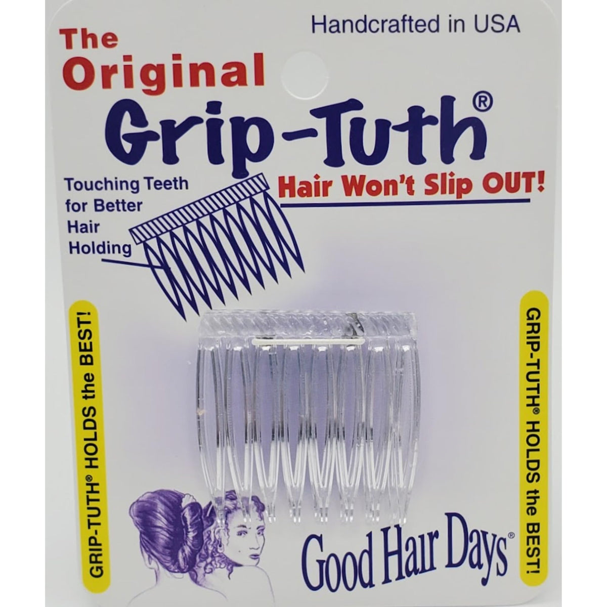Good Hair Days Grip-Tuth Tuck Combs (2-1.5") Secure Hold for all Hair Types