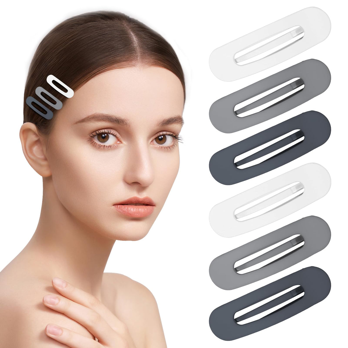 Small Flat Hair Clips for Women Down Clips for Thin Hair Accessories 6Pcs