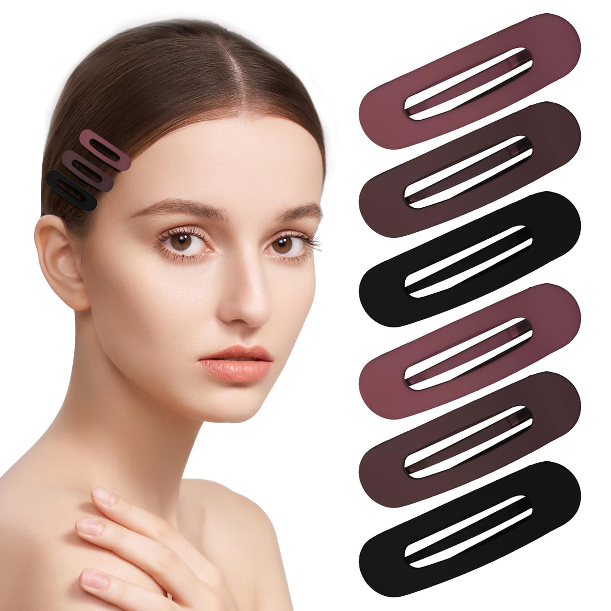 Small Flat Hair Clips for Women Down Clips for Thin Hair Accessories 6Pcs
