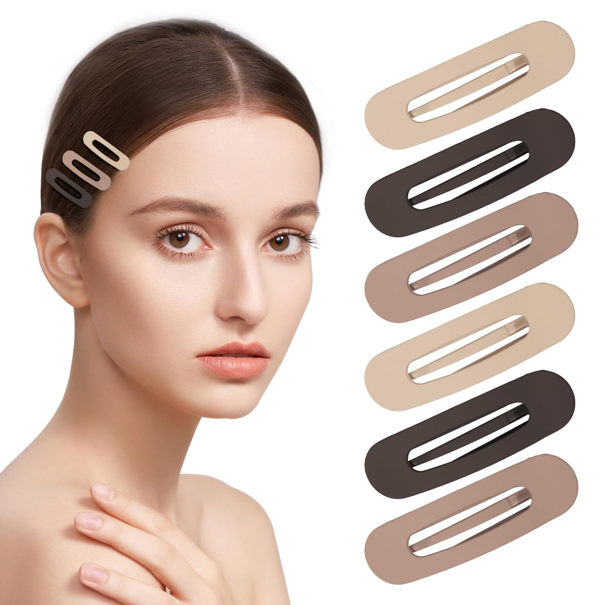 Small Flat Hair Clips for Women Down Clips for Thin Hair Accessories 6Pcs