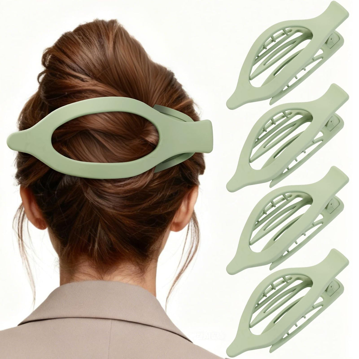 9 Pack Flat Hair Clips for Women, Matte Claw Clips for Thick & Thin Hair (Multicolor)