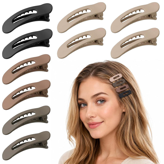 10Pcs Small Flat Hair Clips for Women Thin Fine Hair Flat Claw Clips
