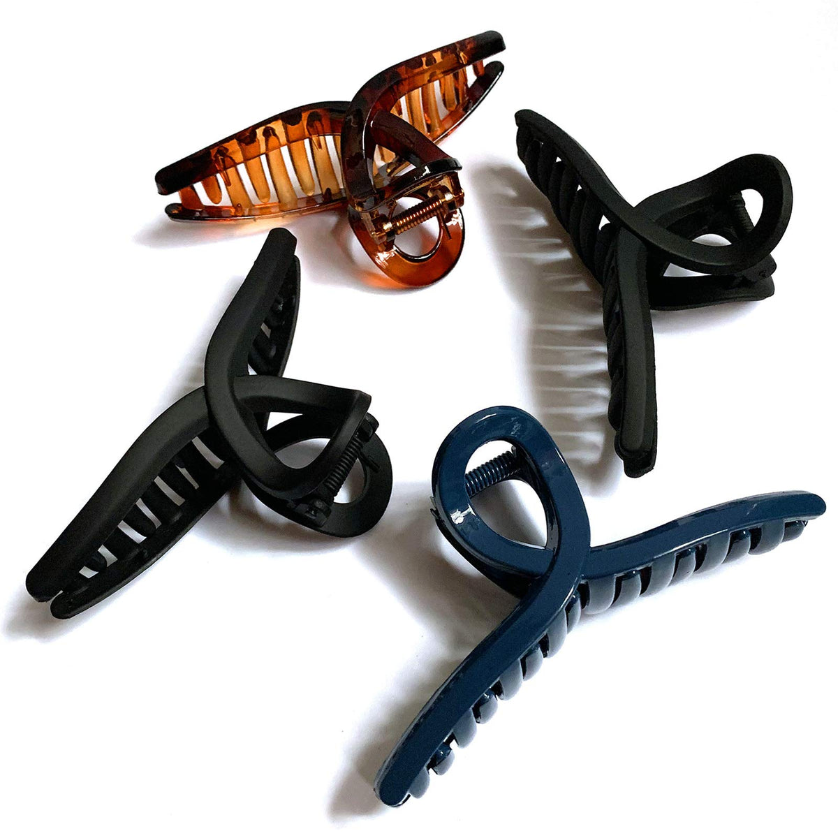 4.3 Inch Hair Claw Clips Large No Slip Big Matte Jaw Butterfly Clip for Thin Fine Thick Hair Women, 4 Pack