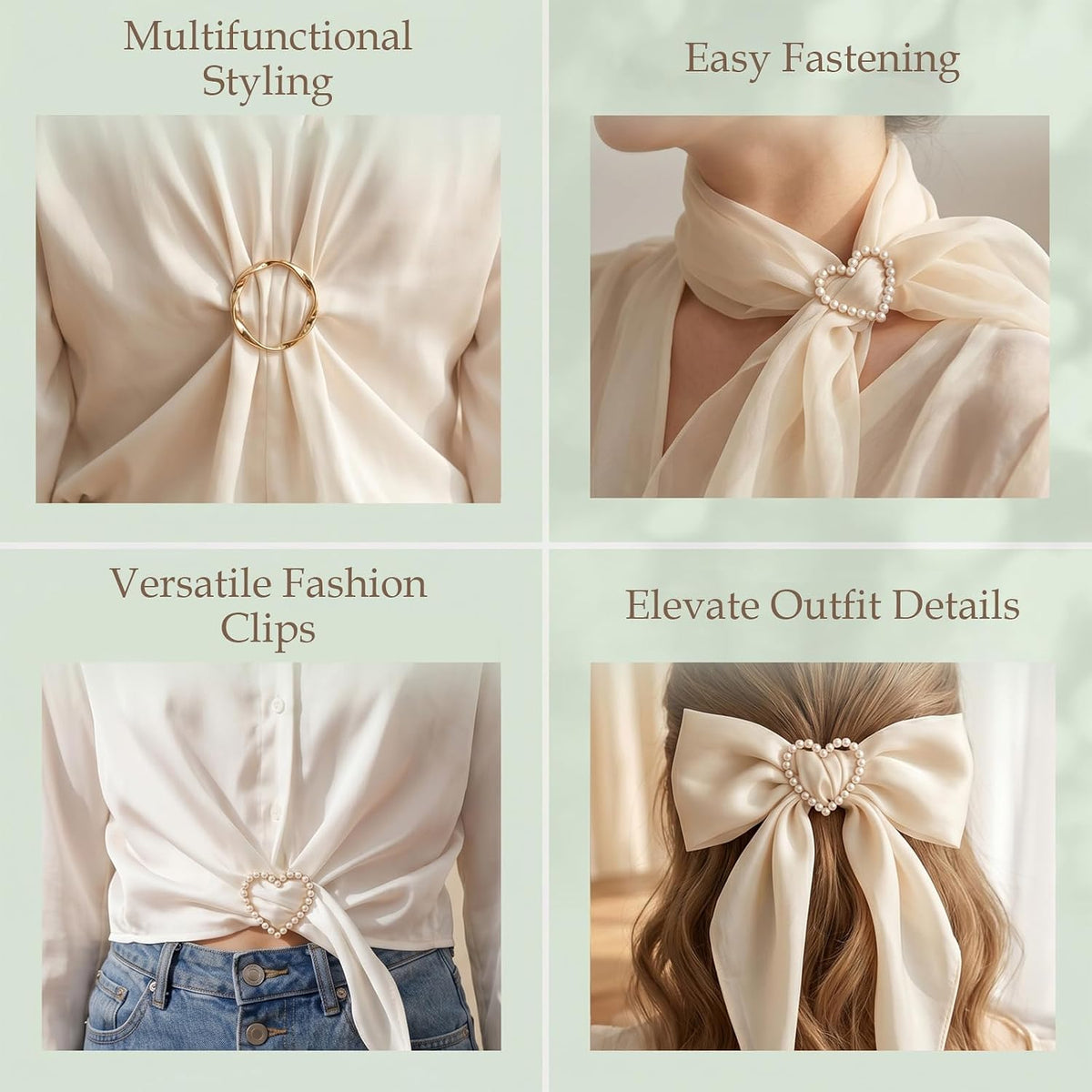 20 Pcs Scarf Clips for Women