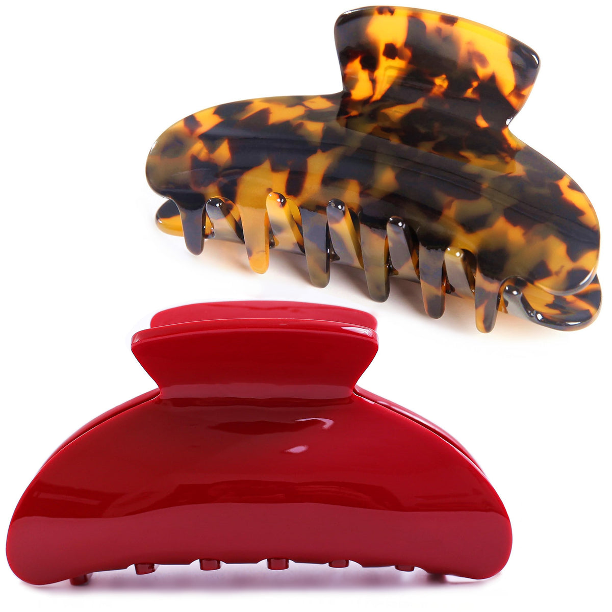 2 Pack Big Hair Claw Clips Tortoise Shell Nonslip Large Claw Clip For Women Celluloid Leopard Print Jaw Clips For Thick Hair