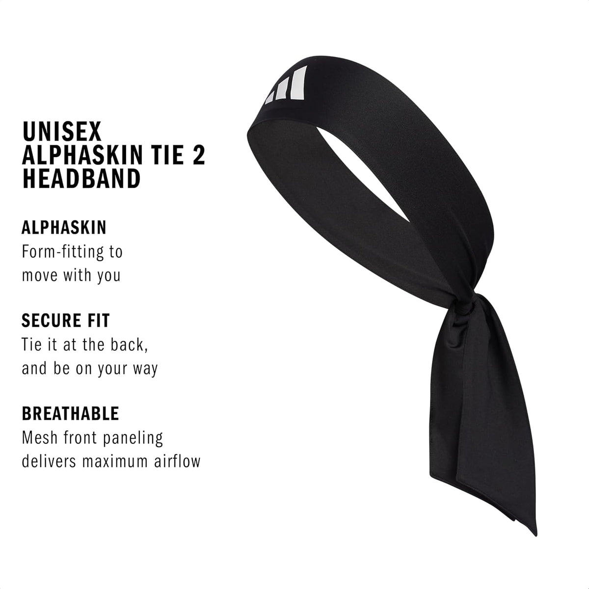 adidas Alphaskin Tie Athletic Headband