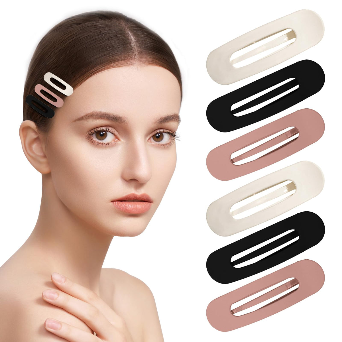 Small Flat Hair Clips for Women Down Clips for Thin Hair Accessories 6Pcs