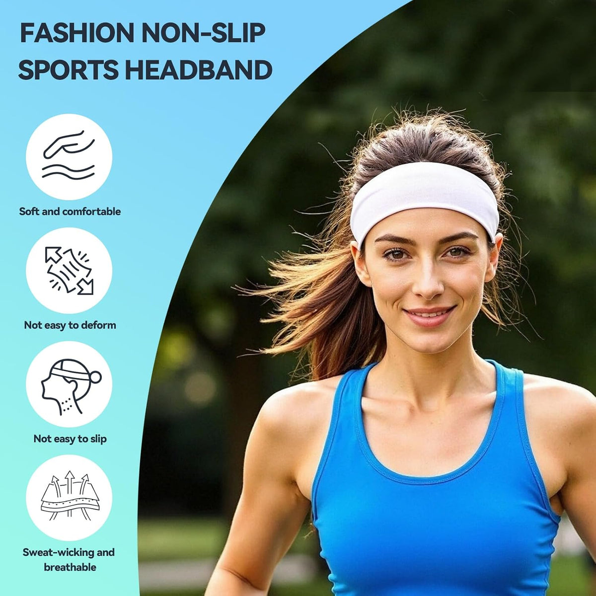 14 Pack Headbands for Women, Fashion Soft Cotton Non-Slip Elastic Hairbands