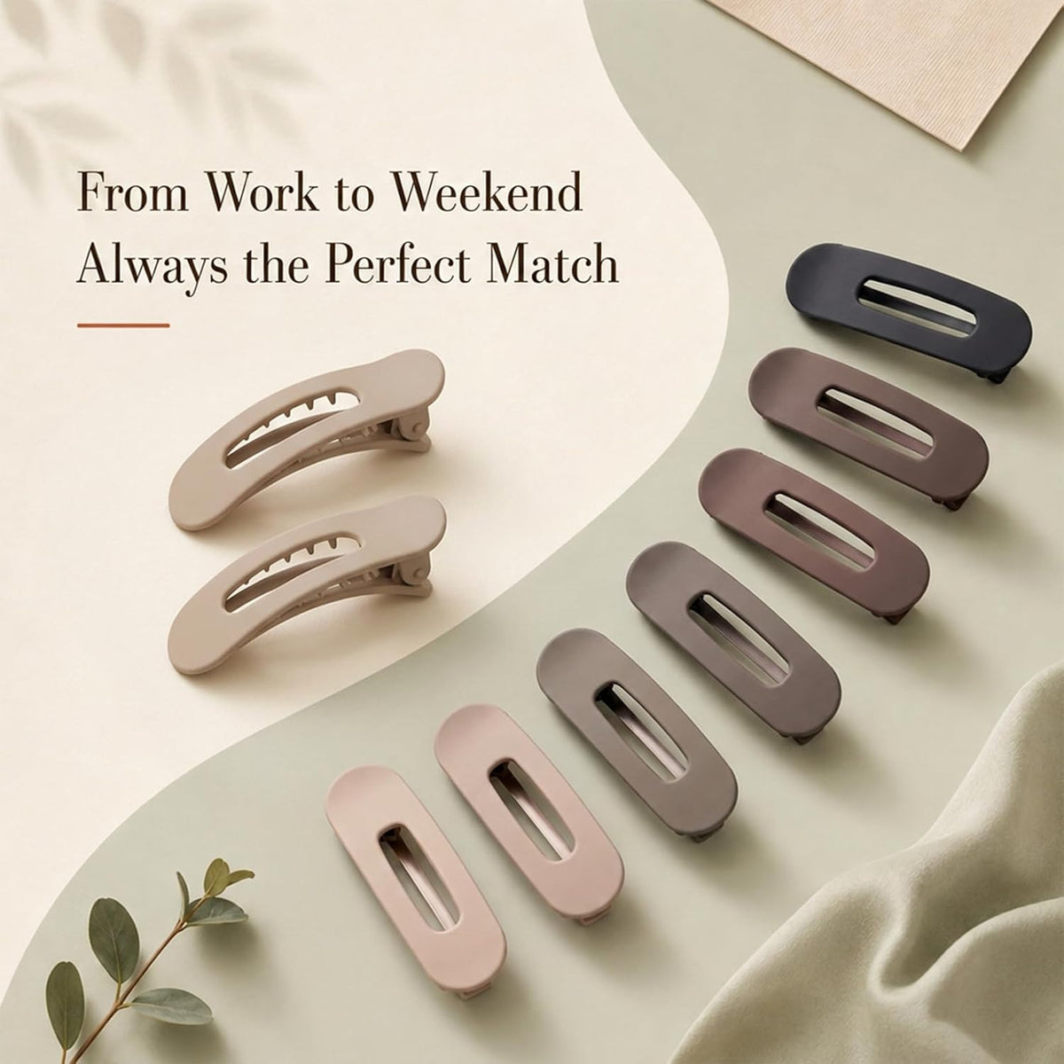 10Pcs Small Flat Hair Clips for Women Thin Fine Hair Flat Claw Clips