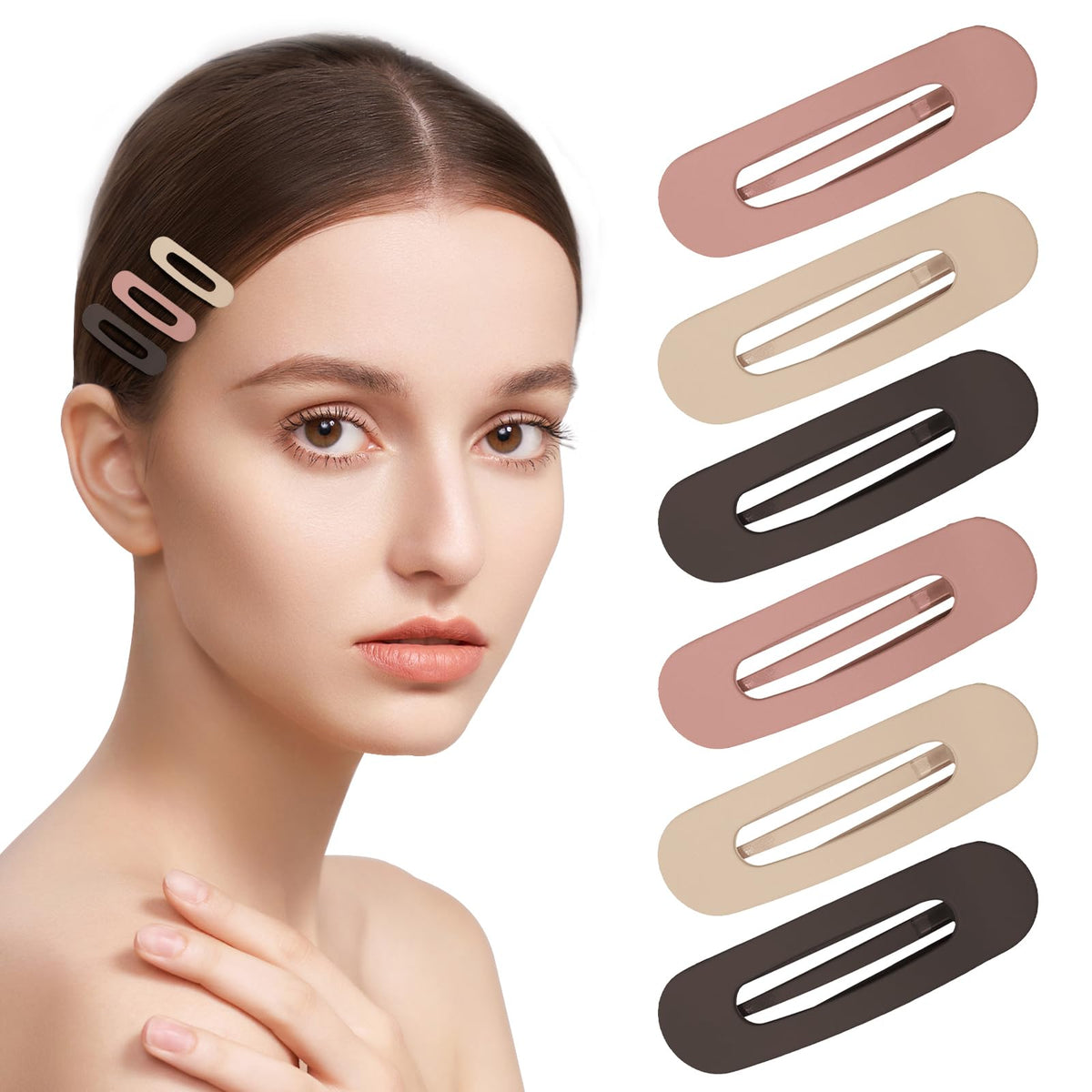 Small Flat Hair Clips for Women Down Clips for Thin Hair Accessories 6Pcs