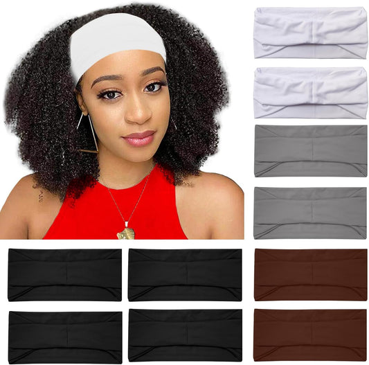 RITOPER Wide Thick Headbands for Women Non Slip, 10 Pack Buttery Soft Workout Yoga Running Sweat Head Bands, Solid Headband Hair Bands for Wig Cover, Spa Day, Travel, Washing Face, Daily Use