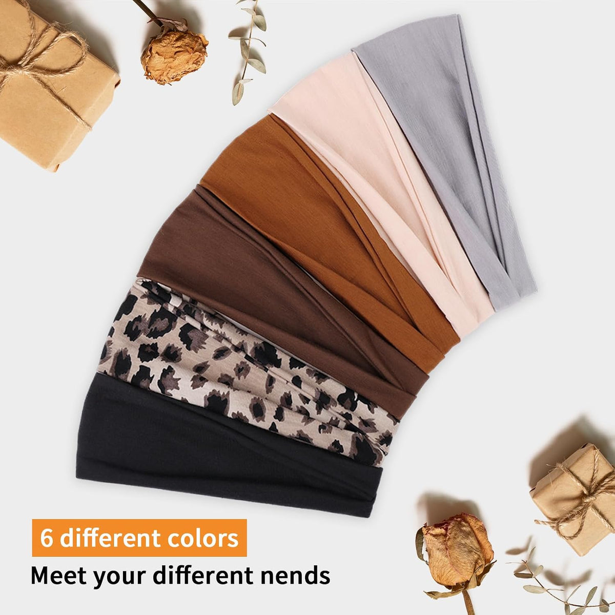 Wide Headbands for Women Trendy Women's Head Bands,6 Packs