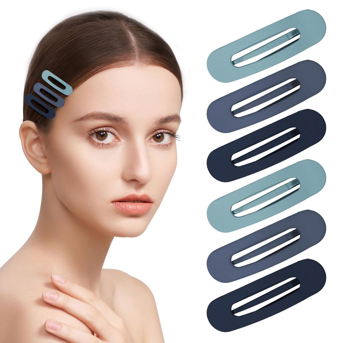 Small Flat Hair Clips for Women Down Clips for Thin Hair Accessories 6Pcs