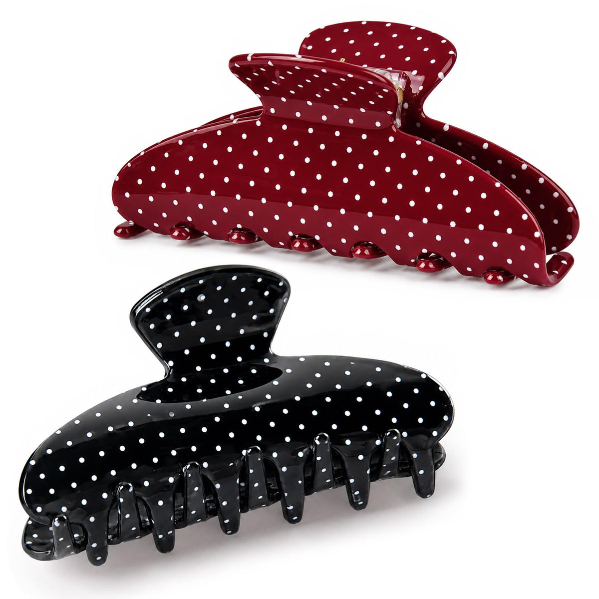 2PCS Hair Claw Banana Clips tortoise Barrettes Celluloid French Design Barrettes celluloid Leopard print Large Fashion Accessories for Women Girls