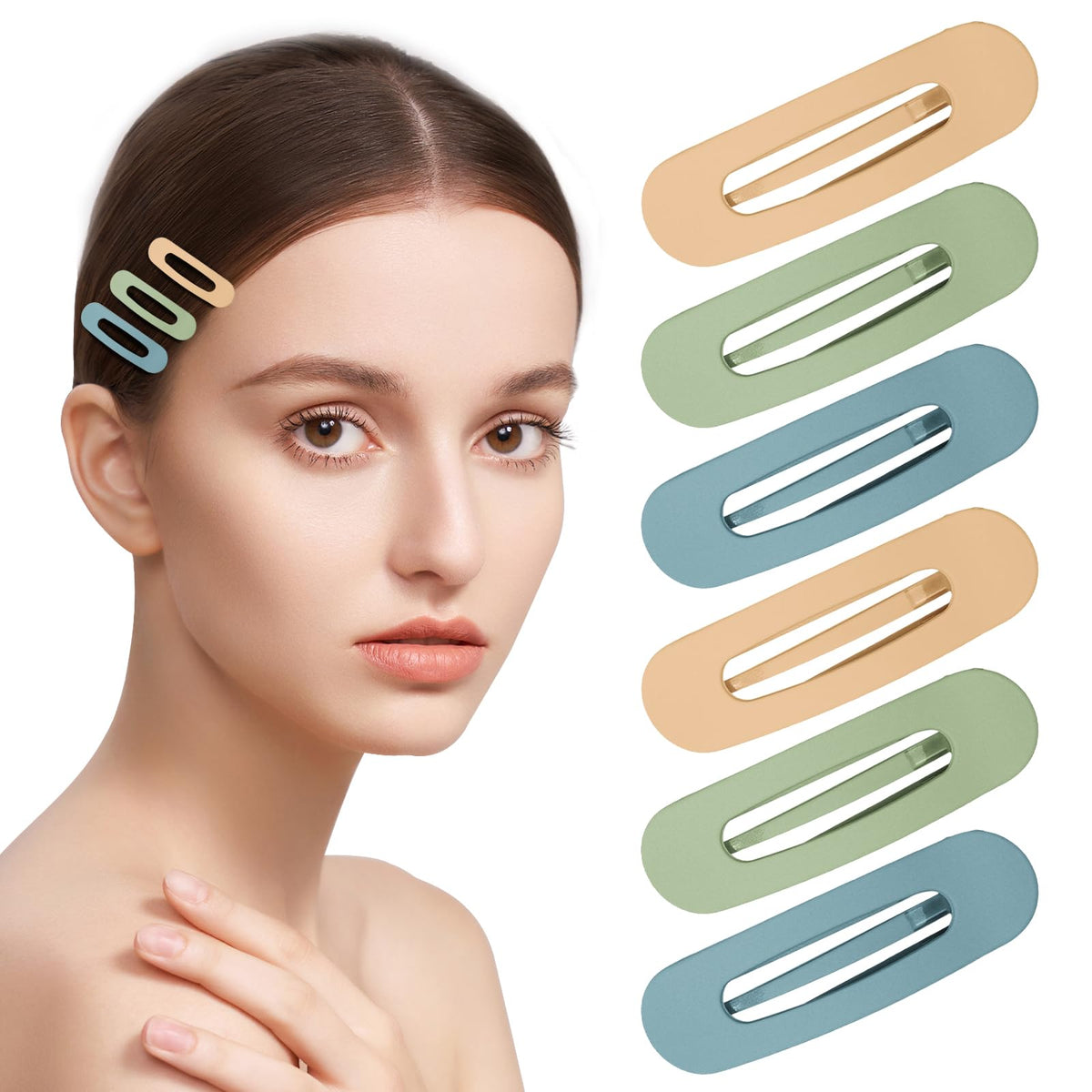 Small Flat Hair Clips for Women Down Clips for Thin Hair Accessories 6Pcs