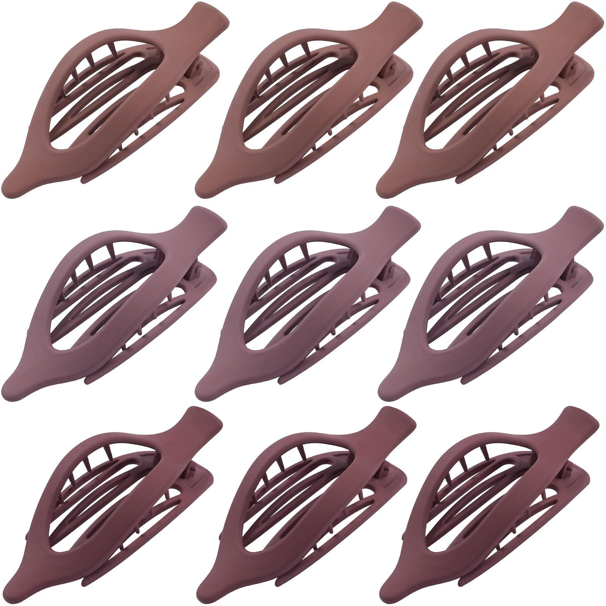 9 Pack Flat Hair Clips for Women, Matte Claw Clips for Thick & Thin Hair (Multicolor)