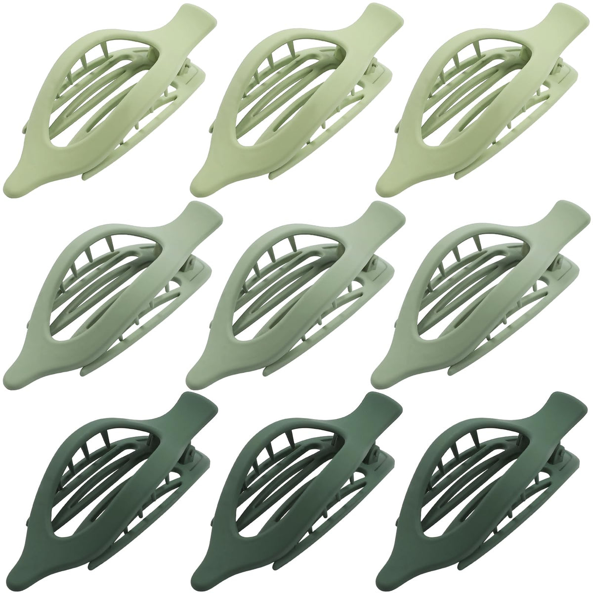 9 Pack Flat Hair Clips for Women, Matte Claw Clips for Thick & Thin Hair (Multicolor)