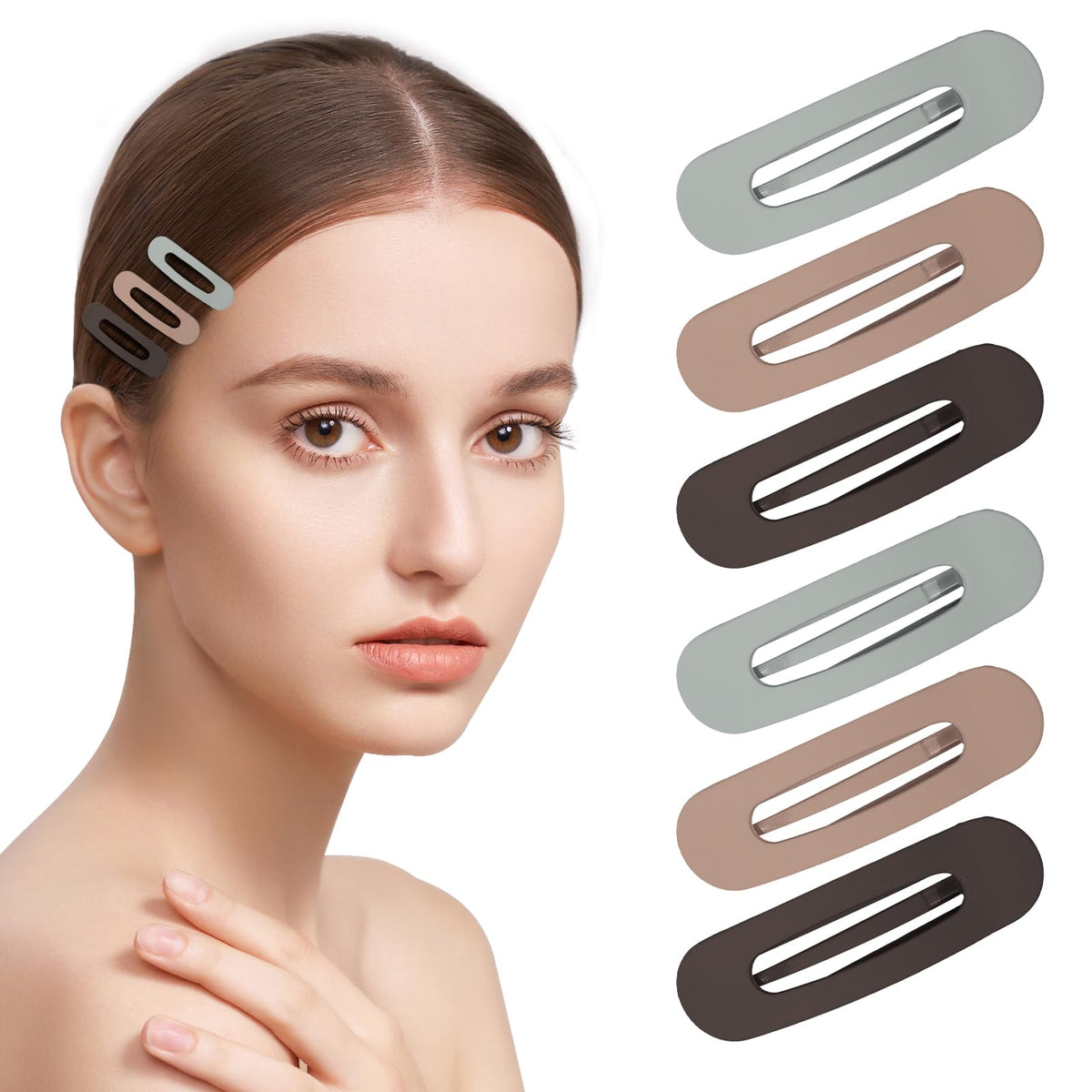 Small Flat Hair Clips for Women Down Clips for Thin Hair Accessories 6Pcs