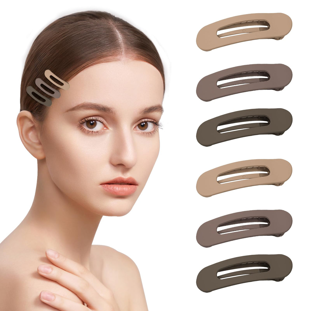 Small Flat Hair Clips for Women Down Clips for Thin Hair Accessories 6Pcs