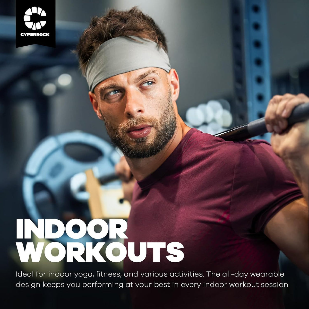 Sweat Band, 5 Pack Headband Moisture Wicking for Running Sports